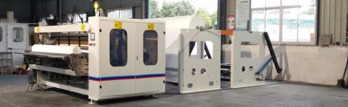 PLC Wallboard Rewinding Máy làm khăn giấy vệ sinh 7,5KW 2 chân đế 4