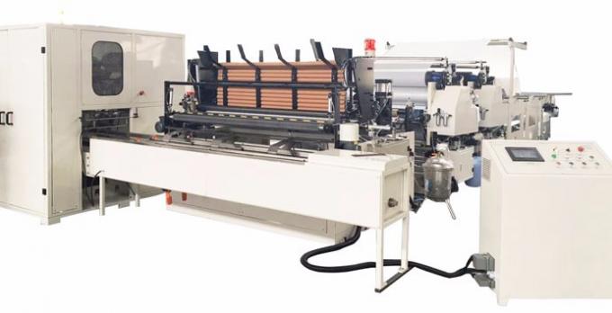 PLC Wallboard Rewinding Máy làm khăn giấy vệ sinh 7,5KW 2 chân đế 11