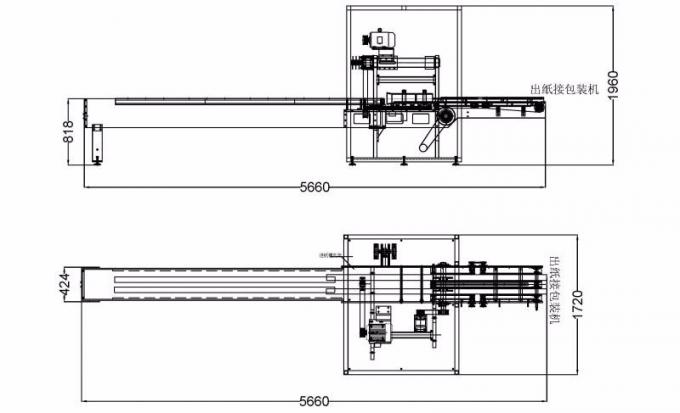 PLC Wallboard Rewinding Máy làm khăn giấy vệ sinh 7,5KW 2 chân đế 12