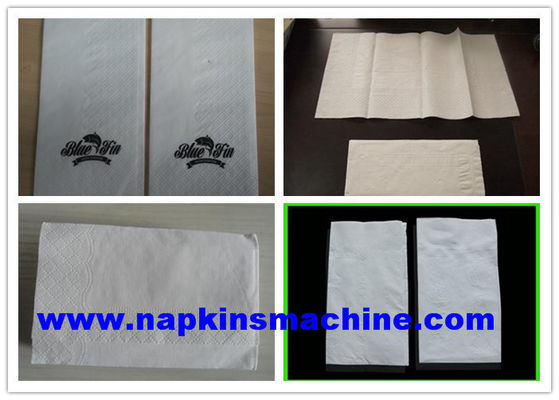 Máy sản xuất khăn ăn gấp 1000 chiếc / tối thiểu 400mm Chiều rộng 1/2