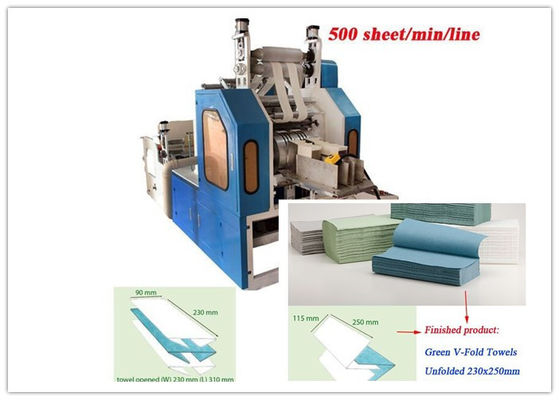 Máy làm khăn giấy CE Two Fold 380V 50HZ 3200 tờ / phút